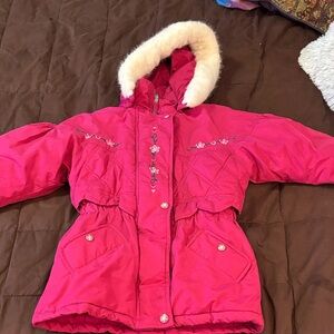 Big Chill Pink Floral Hooded Puffer Jacket